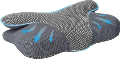 Image de vidaXL Oreiller cervical gris en mousse viscoélastique 58 x 36 x 13 cm