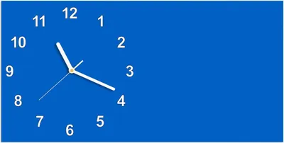Produktbild von Wanduhr aus Glas mit Motiv Blauer Hintergrund II- 60 x 30 cm - inkl. Aufhängesystem