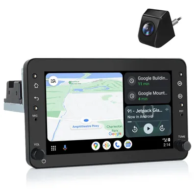 Productafbeelding van Hexinex 7-inch Android 15 autoradio met CarPlay en Android Auto, 2+32GB geheugen, geschikt voor Alfa Romeo 159 Sportwagon, Brera, Spider. Inclusief GPS-navigatie, WiFi, Bluetooth, FM, RDS, stuurwielbediening (SWC), DSP en DAB+. 2DIN
