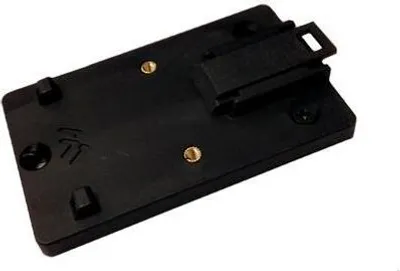 Produktbild von Hutschienenklammer 45mm mit Gewindeeinsätzen, UL94 V-0, PA6 GF30