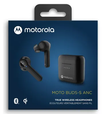 Productafbeelding van Motorola Moto Buds-S ANC Draadloze Oordopjes - Active Noise Cancellation - Bluetooth - Waterbestendig IPX5 - Touch- en Voice Control - 18 Uur Afspeeltijd - Zwart