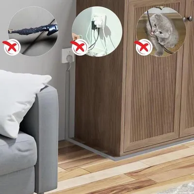 Flexible Kabelkanal Selbstklebender Kabelschutz für den Boden - 6 m PVC Kabelschutz für 2-4 Kabel, Ideal für Zuhause, Büro