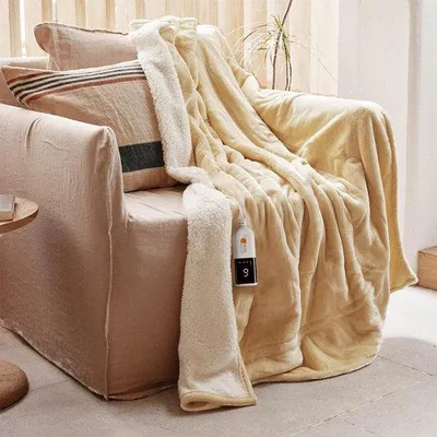 Produktbild von Elektrische Decke – Kuscheldecke – Für wohlige Wärme – 6 Wärmestufen – 130x180 cm – Gelb