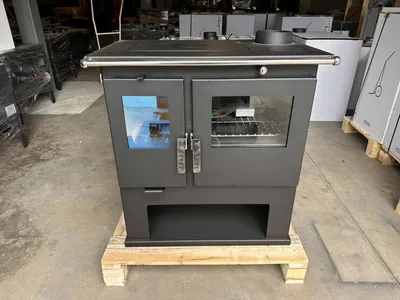 Produktbild von Verso CS 7,7 kW Holzherd | Kaminofen mit Ofen, Kochplatte & Fach für Holz