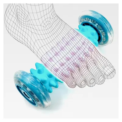 Produktbild von Fußmassageroller für die Reflexzonenmassage – Faszienrolle für die Fußsohle, Massagegerät gegen Schmerzen und Verspannungen – Blau
