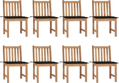 Produktbild von Maison Exclusive - Gartenstühle 8 Stk. mit Kissen Massivholz Teak