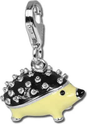 Produktbild von SilberDream 925er Charm Igel 925er Silber Emaille Armband Anhänger beige D2FC615