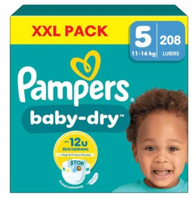 Produktbild von Pampers Baby Dry – Größe 5 – Monatspackung – 208 Stück – 11/16 kg