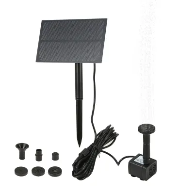 Obrázek produktu pro Solární fontánové čerpadlo, 5,5 V, 1,5 W, polykrystalický křemíkový solární panel, fontánové čerpadlo do ptačí lázně