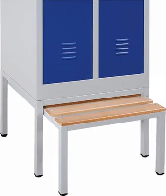 Produktbild von Untergestell mit Sitzbankauszug, Sitzauflagen buche, 400 x 600 x 800 mm, lichtgrau