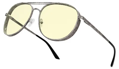 Produktbild von GUNNAR Gaming- und Computerbrillen - Fallout Brotherhood of Steel - Rahmenfarbe: Gunmetal, Linsentönung: Amber/Sun (Blockiert 65% des blauen Lichts & 100% UV-Licht) - Blaulichtblockierende Brillen