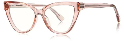 Obrázok produktu pre Techsuit – Anti-Blue Light Glasses Reflex PC okuliare proti modrému svetlu pre ženy mačacie TR90 a kovový rám AC šošovky – transparentné hnedé