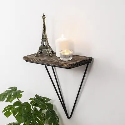 Produktbild von Skye Decor, Phalaenopsis, Wandregal, Schwarz, 100 % FICHTENHOLZ, 27 x 15 x 30 cm