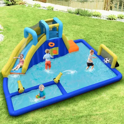 Produktbild von Nafukovací hrad COSTWAY s vodní skluzavkou 525x373x205cm