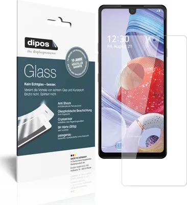 Produktbild von 2x Schutzfolie für LG Stylo 6 - Anti-Shock 9H Folie dipos Glass Kunststoffglas