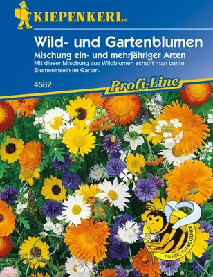 Produktbild von Wild- und Gartenblumen Mischung ein- und mehrjähriger Arten