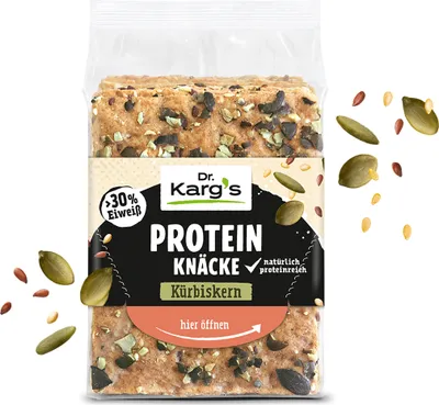 Produktbild Dr. Kargs Protein Knäcke Kürbiskern knusperdünne Scheiben 150g