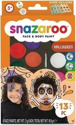 Produktbild von SNAZAROO Set mit 8 Gesichtsmalfarben - Halloween