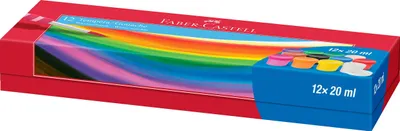 Zdjęcie produktu dla Faber-Castell 121050 farby do rękodziała/sztuki Gouache 20 ml 12 szt.