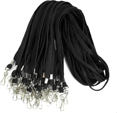 Productafbeelding van 100 Stuks Zwarte Sleutelband met Clip