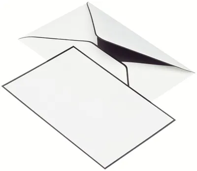 Produktbild von Rössler Papier 22313701 Trauermappe Karten+Umschläge - DIN A6/C6, weiß, je 5 Stück