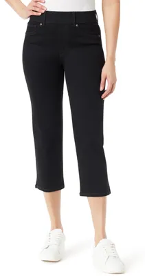 Immagine prodotto di Pantaloni Capri da donna Gloria Vanderbilt, effetto modellante, vita alta, gamba dritta, elastico in vita