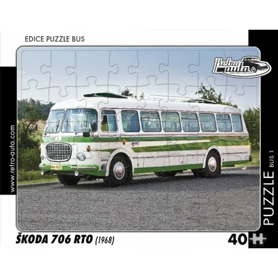 Obrázek produktu pro Puzzle BUS 01 - ŠKODA 706 RTO (1968) 40 dílků