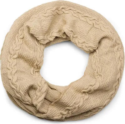 Produktbild von styleBREAKER Feinstrick Loop Schal mit Zopfmuster, Winter Schlauchschal, Loopschal, Strickschal, Uni 01018151