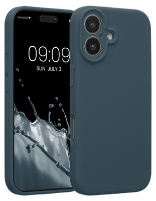 Produktbild von kwmobile Hülle kompatibel mit Apple iPhone 17 - Hülle Silikon gummiert - Handyhülle - Handy Case in Dunkler Schiefer