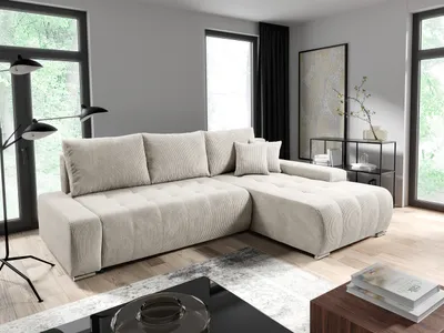 Produktbild von KEF Ecksofa Vera – L-Form – 265x85x185 cm – Liegefläche 140x215 cm – Mit Schlaffunktion – Rollsystem zur Ausklappung – Rechtsseitig - Paso 100