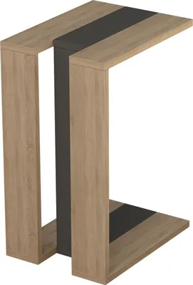 Produktbild von Beistelltisch aus Holz "Muju" - 30 x 40 x 57 cm - EicheAnthrazit