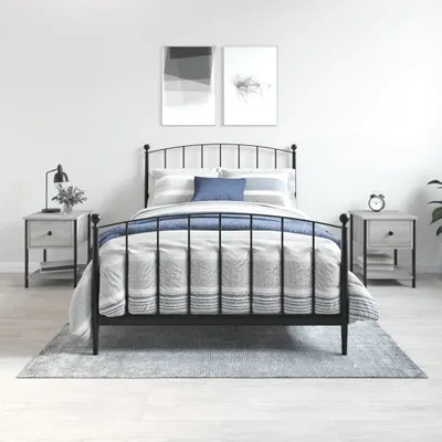 Obrázek produktu pro vidaXL Noční stolky 2 ks. Grey Sonoma 34x35,5x45 cm výrobek z odvozeného dřeva