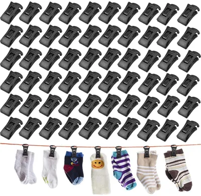 Productafbeelding van Sokkenklemmen – Sokkenhouders – 60 stuks – 2,8 cm – Antislip wasknijpers – Wasknijpers voor de waslijn – Zwart