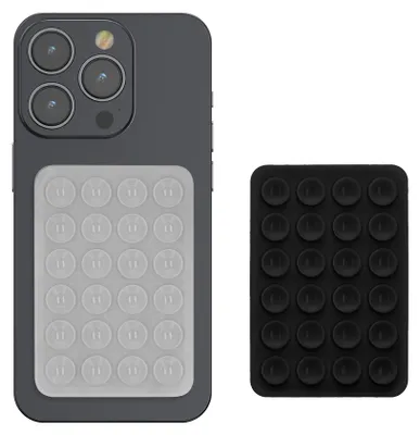 Produktbild von kwmobile 2x Silikon Saugnapf Handyhalterung - Handy Halter selbstklebend - 5,5 x 8cm - Universal Halterung für Handyhüllen - Kompatibel mit iPhone und