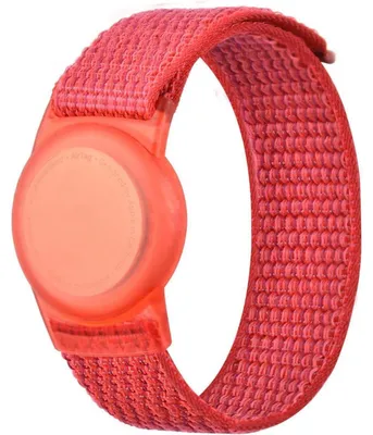 Immagine prodotto di Bracciale in nylon rosso, regolabile, per bambini, compatibile con Apple AirTag