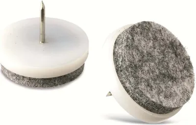 Zdjęcie produktu dla Ślizgacze filcowe z gwoździem, Ø 28 mm. 4 szt