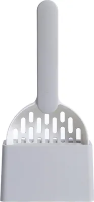 Obrázek produktu pro Lopatka na kočkolit, velká, ABS, přenosná, odolná, pro domácnost, bílá a šedá