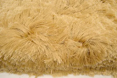 Imagen del producto de Alfombra de pelo largo, color dorado (70x140 cm)