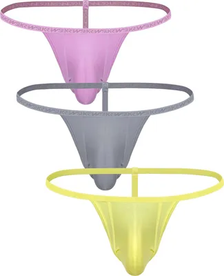Obrázok produktu pre SUKREW G-String Multipack 1x Pale Magenta + 1x Studio Grey + 1x Blonde Yellow - Größe S