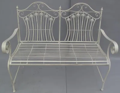 Immagine prodotto di Casa Padrino Panca da giardino in stile liberty rustico bianco 120 x 58 x h. 97 cm - Panca nostalgica - Arredo Giardino e Patio