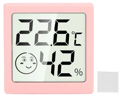 Immagine prodotto di Termometro e igrometro da interno, mini igrometro digitale domestico ad alta precisione, rosa