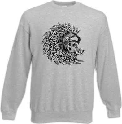 Produktbild von Urban Backwoods Dead Aztec Warrior, Sweatshirt, Farbe: Hellgrau, Größe: 5XL