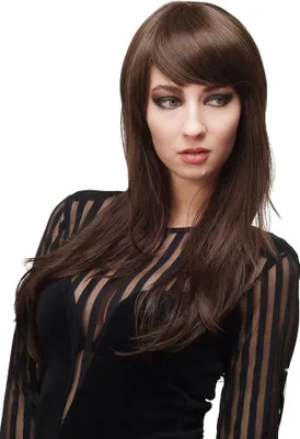 Produktbild von WIG ME UP Perücke braun breiter Pony lang 3413-6