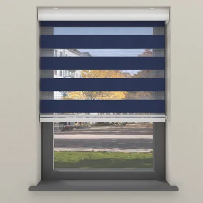 Produktbild von Cocoon Home Doppelrollo ohne Bohren 85175 - Lichtdurchlässig - Blau