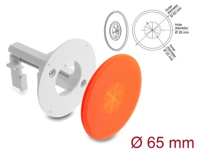 Obrázok produktu pre DeLOCK 91412, 1 kusov, Akrylonitrilbutadienstyren (ABS), Biela, Oranžová
