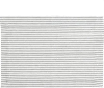 Image de Linen & More - Set de table 'Finestripe' (Lot de 4, Gris clair)