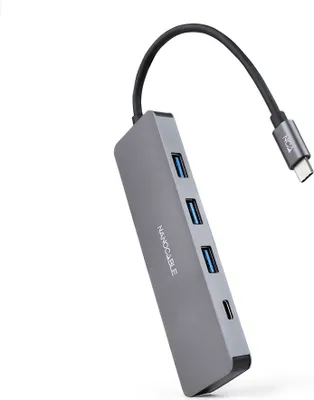 Image de Nanocable 10.16.4409 Hub Usb-c/usb-a Argenté Argenté One Size