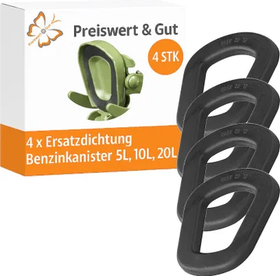 Produktbild von 4x Kanister Dichtung für Sicheren Verschluss 5L 10L 20L Ersatzdichtung für Benzinkanister – Gummidichtung Metallkanister