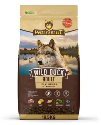 Zdjęcie produktu dla WOLFSBLUT Wild Duck Kaczka z ziemniakami - sucha karma dla psów - 12,5 kg
