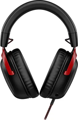 Produktbild von Herní sluchátka HyperX Cloud III, DTS Headphone:X Spatial Audio, 53mm měniče, odnímatelný mikrofon s kovovou síťovinou, potlačení hluku a LED indikátor, 3,5mm jack, USB-C, USB-A, paměťové pěnové košíčky, multiplatformní, černá/červená